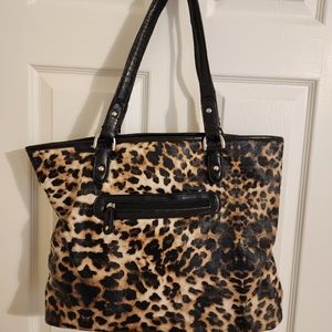Wilson's Leather cheetah tote bag